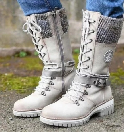 Bottes Martin Hiver Élégance et Confort – Talon Carré Chic